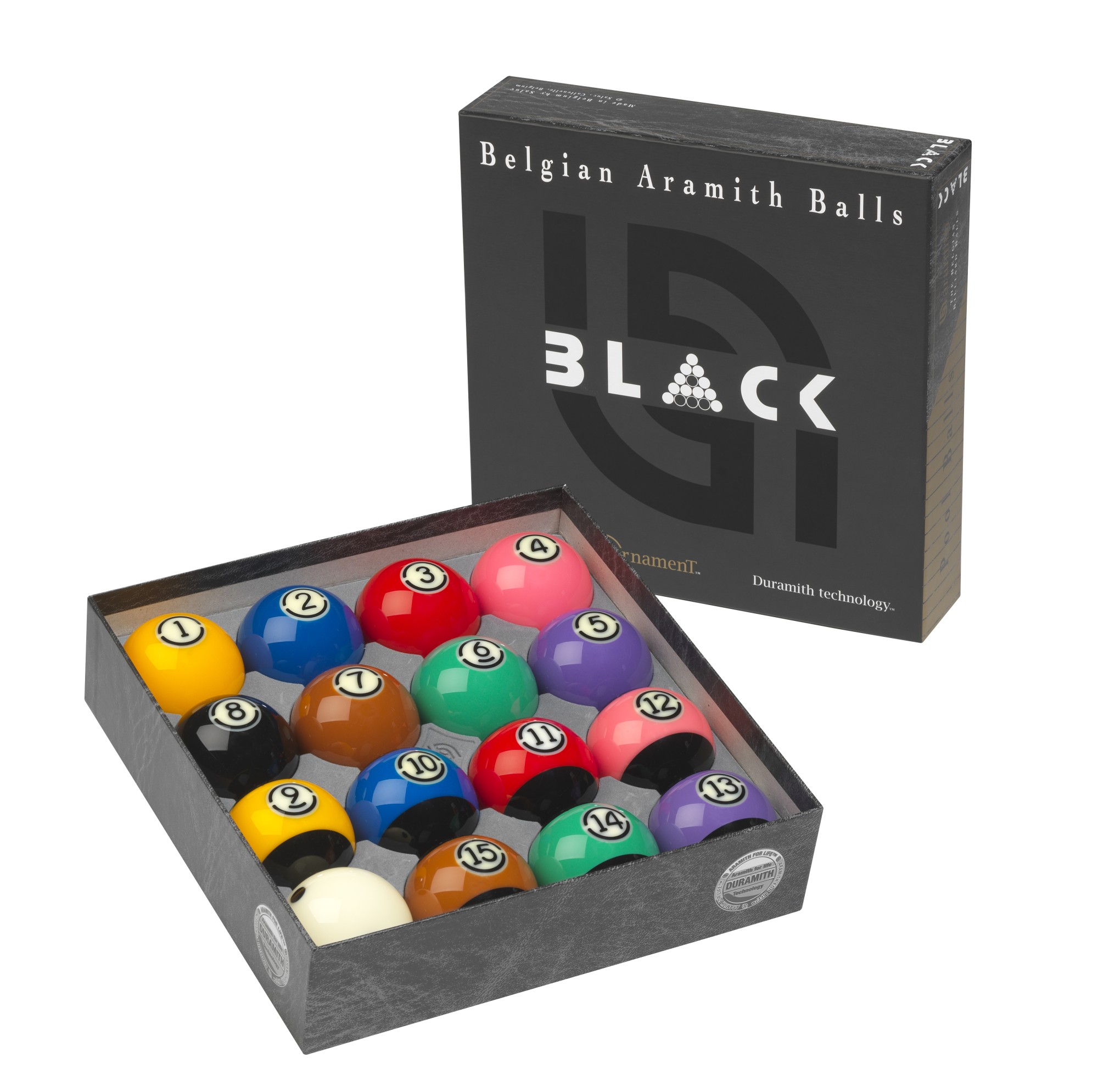 Aramith TV Pool Balls Black