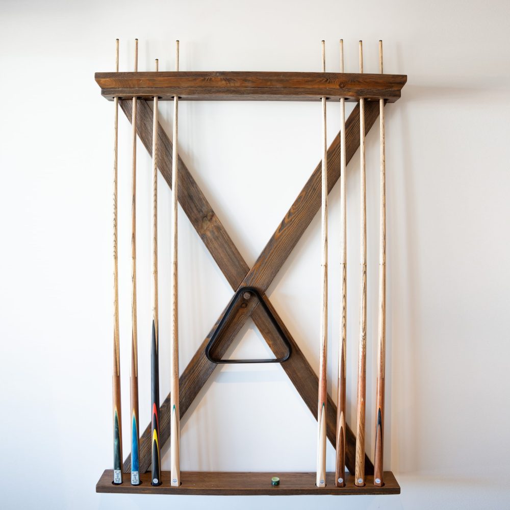 Cross Cue Rack American Walnut